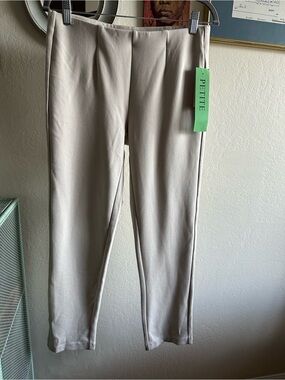 Philosophy Petite Skinny Ponte Pants in Light Taupe